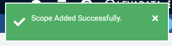 Scope Added Successfully