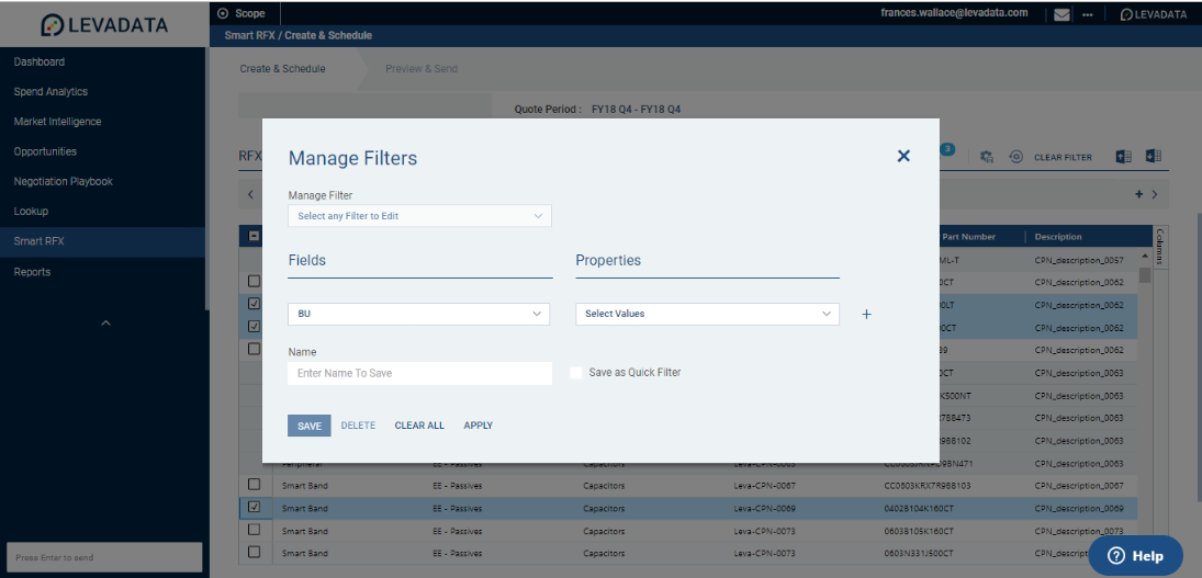Manage Filters