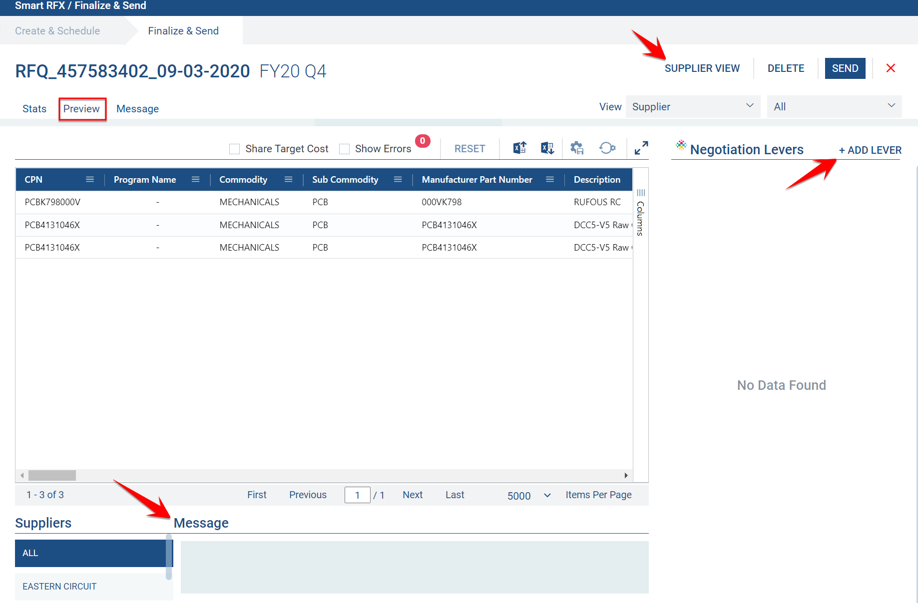Preview Supplier View
