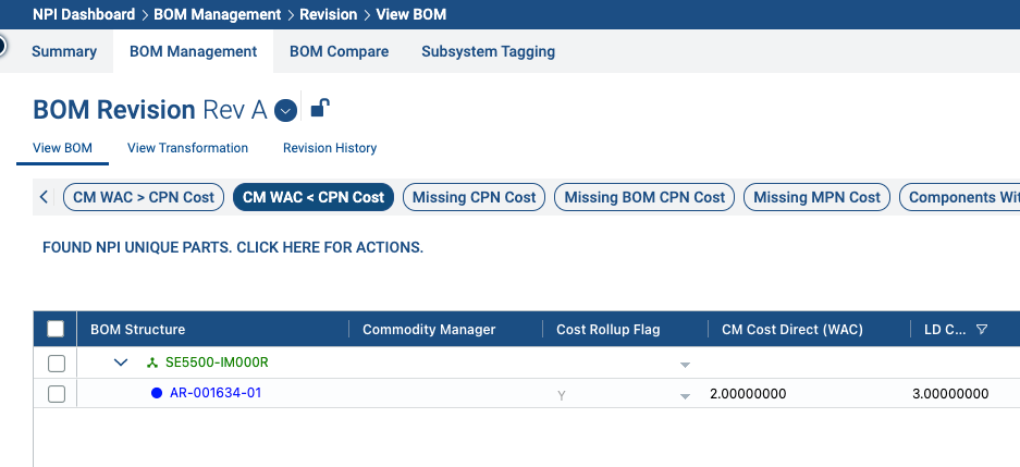 CM WAC < CPN Cost Filter
